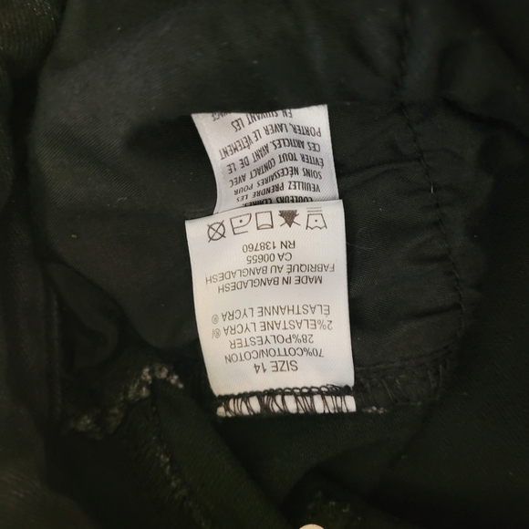 Plus size 14 curvy skinny jeans faded black with side slit - Picture 9 of 11